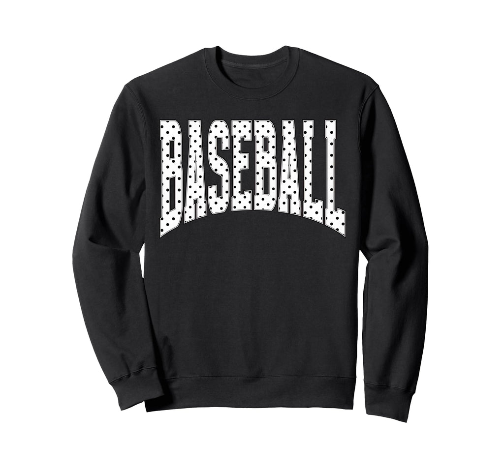 Baseball Polka Dot Baseball Sweatshirt - Casual Everyday Wear Men Women - T-Shirt, Sweatshirt, Hoodie