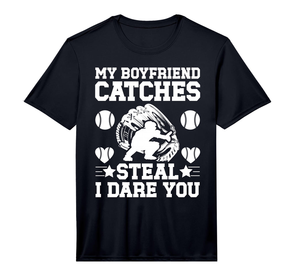 Mens Boyfriend Catches Baseball Girlfriend T-Shirt - Trendy Graphic Unisex - T-Shirt, Sweatshirt, Hoodie