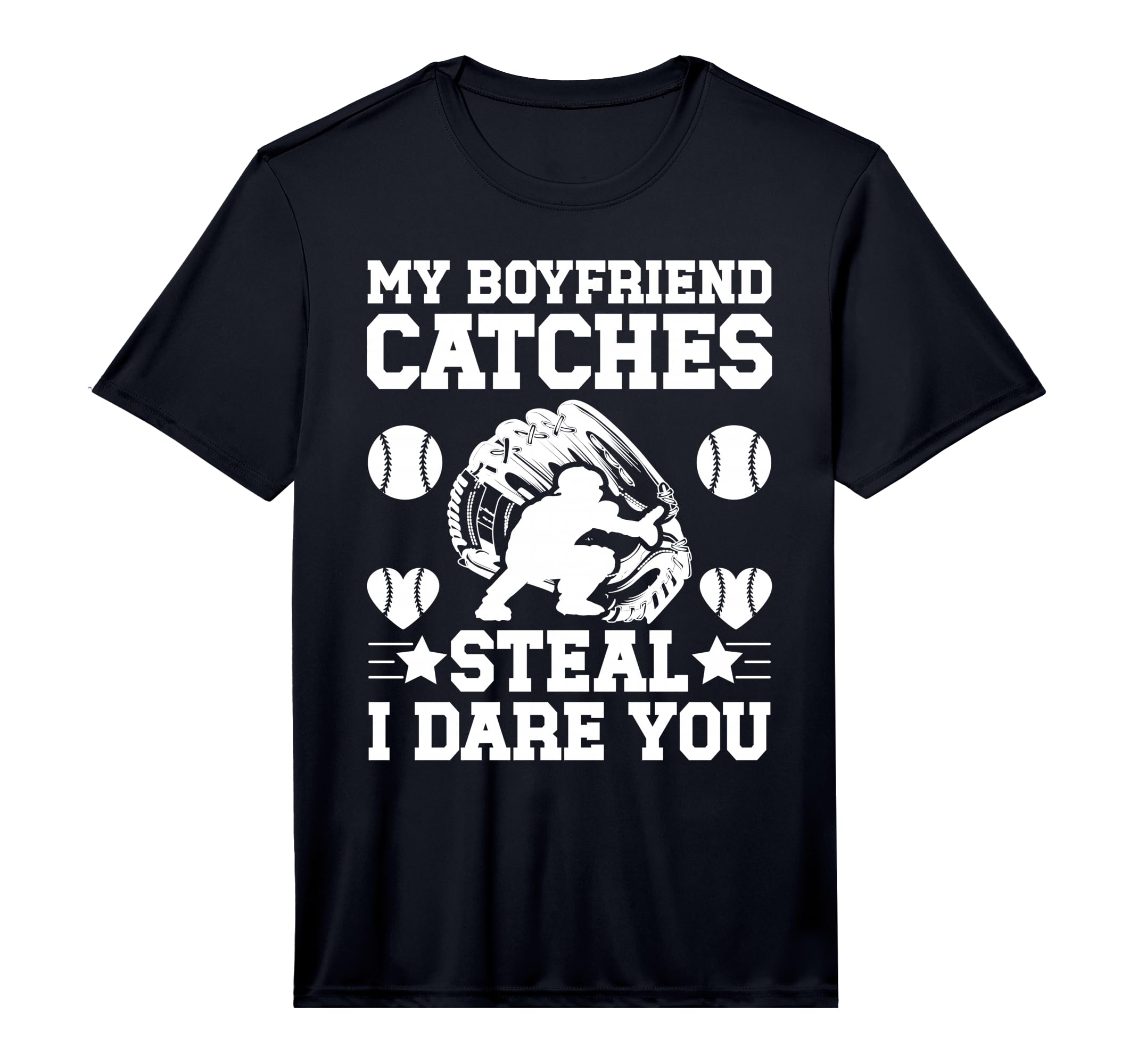 Mens Boyfriend Catches Baseball Girlfriend T-Shirt - Trendy Graphic Unisex - T-Shirt, Sweatshirt, Hoodie