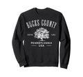 Bucks County Pa Distressed Souvenir Sweatshirt - Streetwear Style Men Women - T-Shirt, Sweatshirt, Hoodie