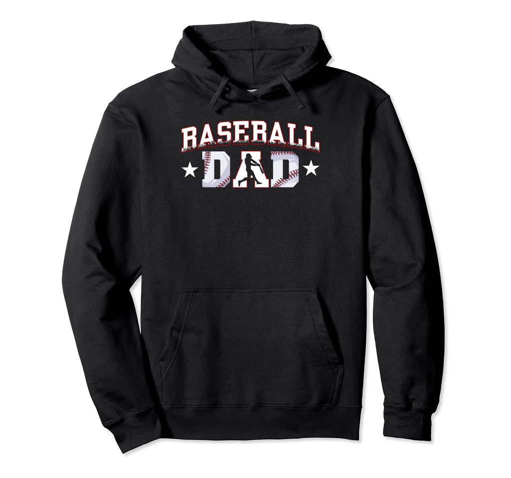 Baseball Dad Baseball Lover Fan Daddy Hoodie - Custom Art Print for Adults - T-Shirt, Sweatshirt, Hoodie