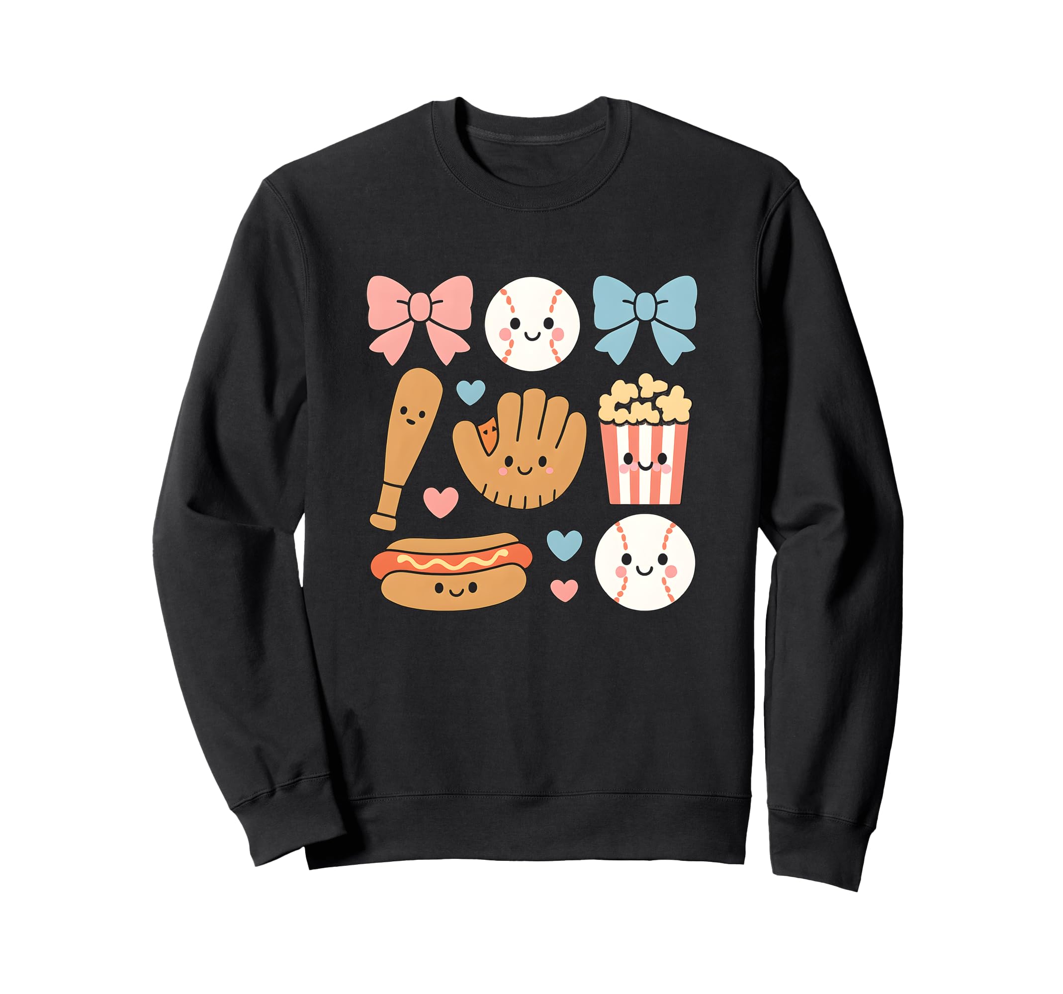 Baseball Coquette Bow Cheer Mom Sweatshirt - Graphic Print for Adults - T-Shirt, Sweatshirt, Hoodie