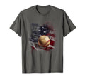 Baseball And American Flag Usa T-Shirt - Casual Everyday Wear Men Women - T-Shirt, Sweatshirt, Hoodie