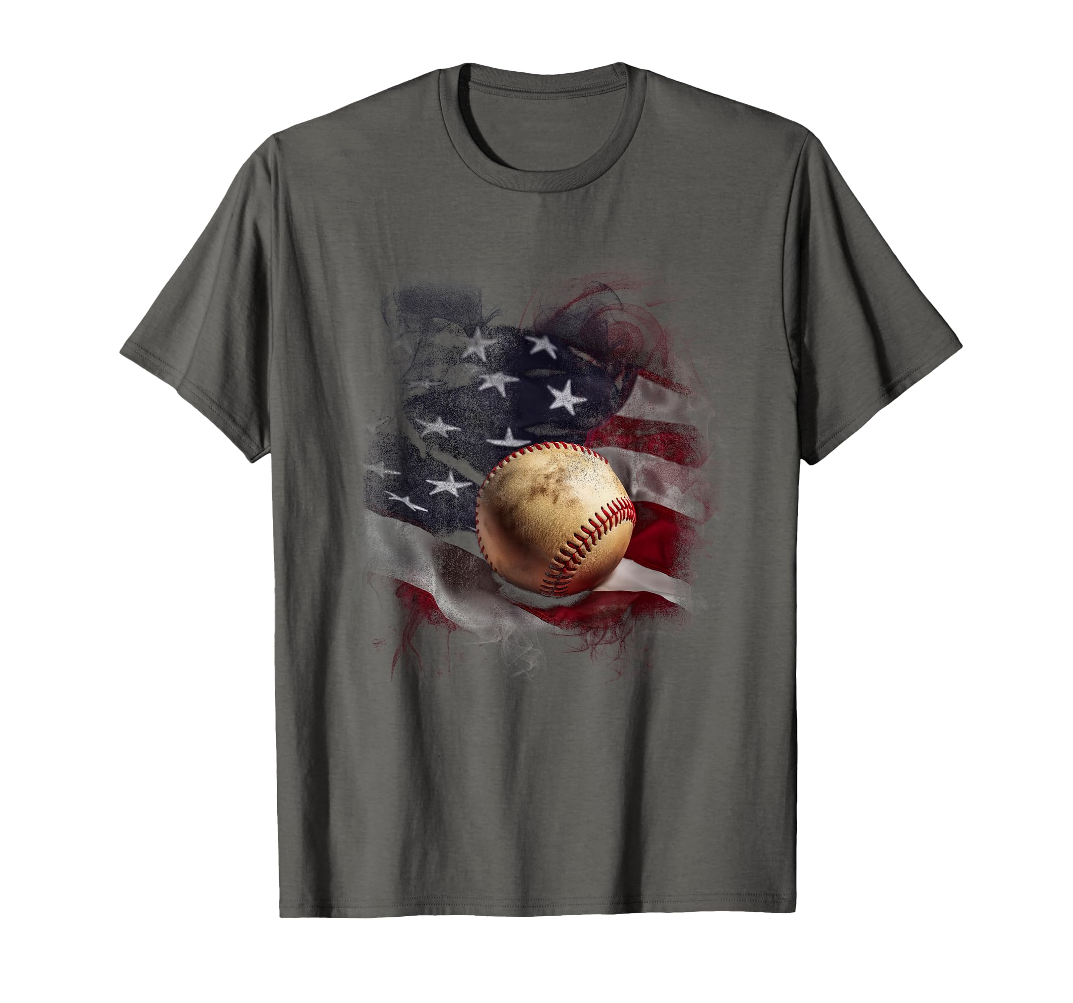 Baseball And American Flag Usa T-Shirt - Casual Everyday Wear Men Women - T-Shirt, Sweatshirt, Hoodie
