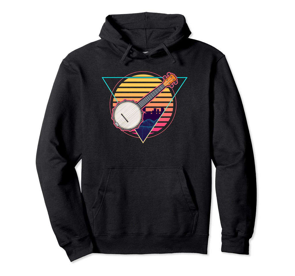 Futuristic Synthwave Vaporwave Banjo Hoodie - Streetwear Style for Adults - T-Shirt, Sweatshirt, Hoodie