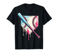 Sport Baseball Home Plate Drip T-Shirt - Trendy Graphic Men Women - T-Shirt, Sweatshirt, Hoodie