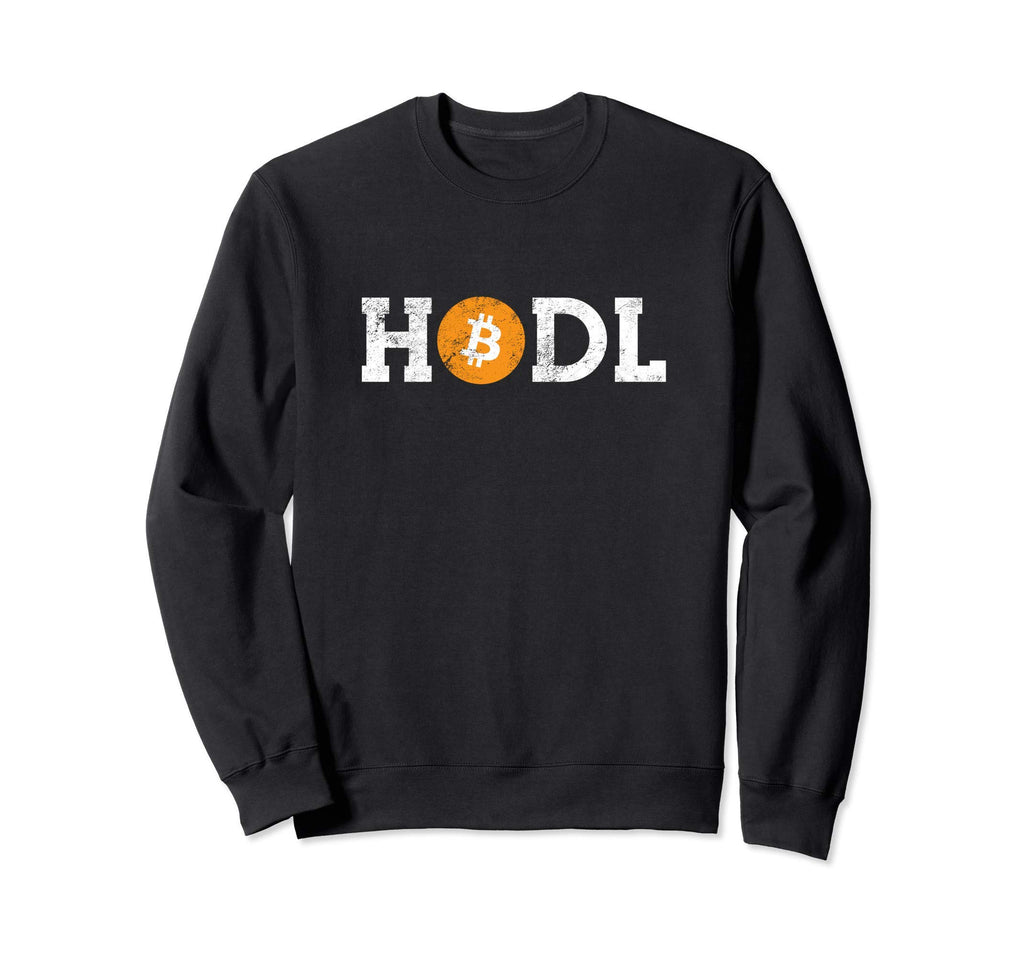 Hodl Bitcoin Hodl Distressed Sweatshirt - Aesthetic Graphic for Adults - T-Shirt, Sweatshirt, Hoodie