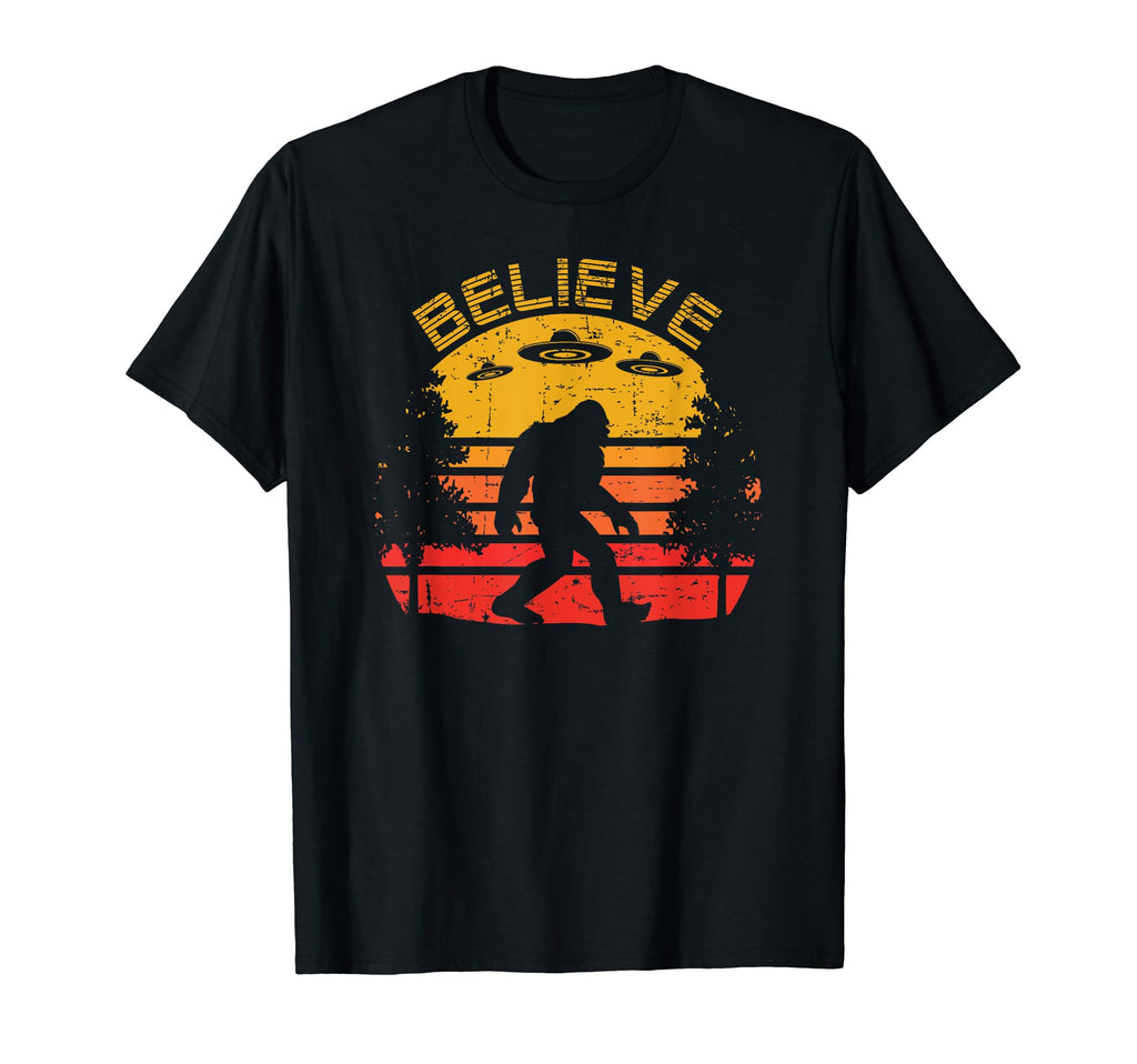 Bigfoot Ufo Abduction Distressed T-Shirt - Streetwear Style for Adults - T-Shirt, Sweatshirt, Hoodie