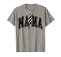 Mama Lightning Bolt Checkered Mothers T-Shirt - Custom Art Print Men Women - T-Shirt, Sweatshirt, Hoodie