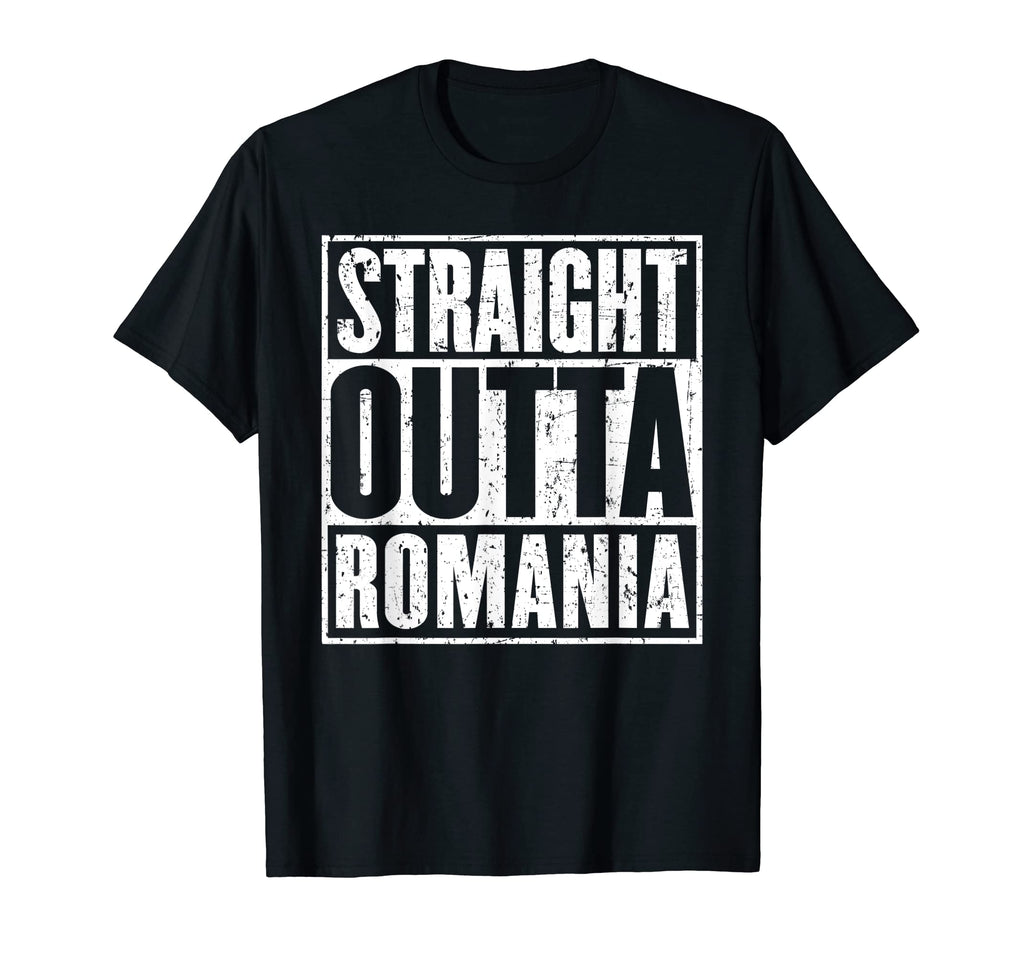 Straight Outta Romania Distressed T-Shirt - Streetwear Style Men Women - T-Shirt, Sweatshirt, Hoodie
