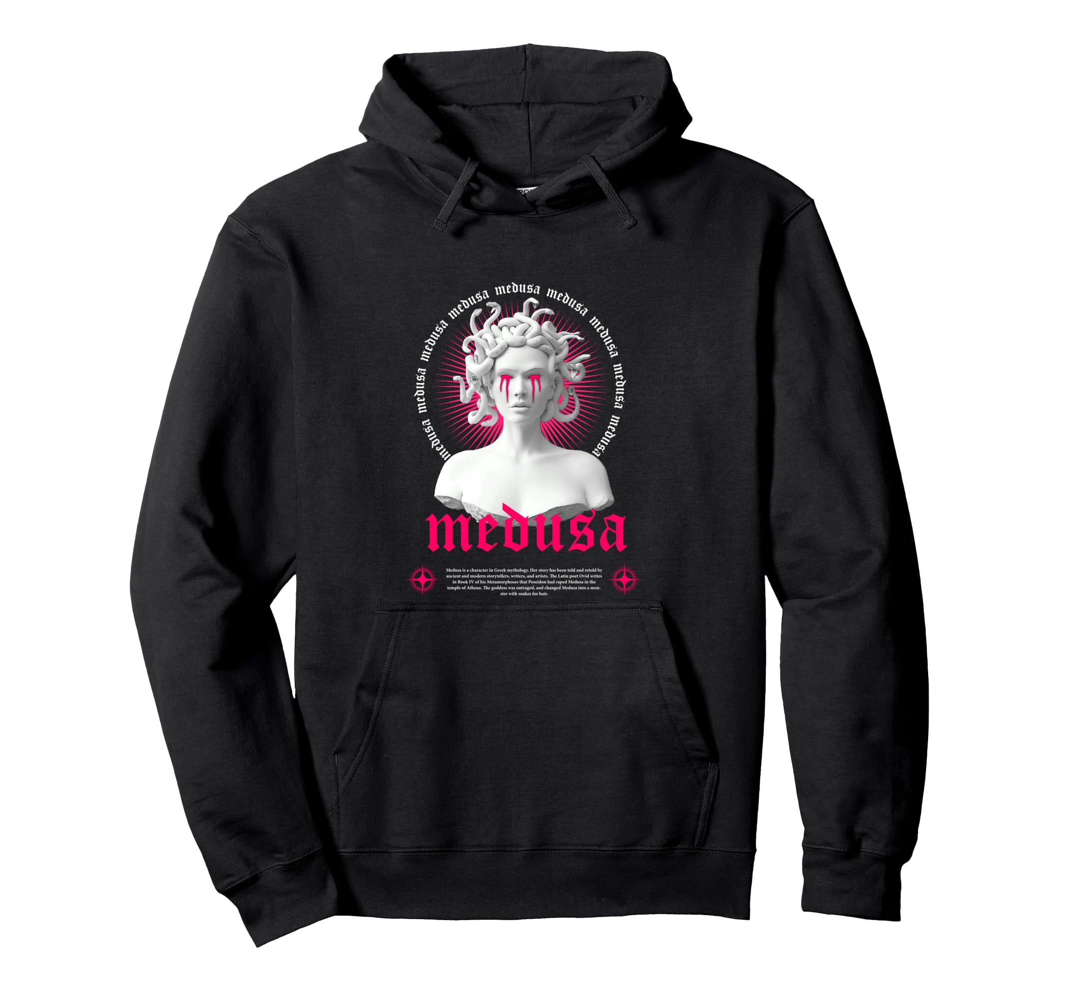 Medusa Sculpture Greek Aesthetic Edgy Hoodie - Custom Art Print Unisex - T-Shirt, Sweatshirt, Hoodie