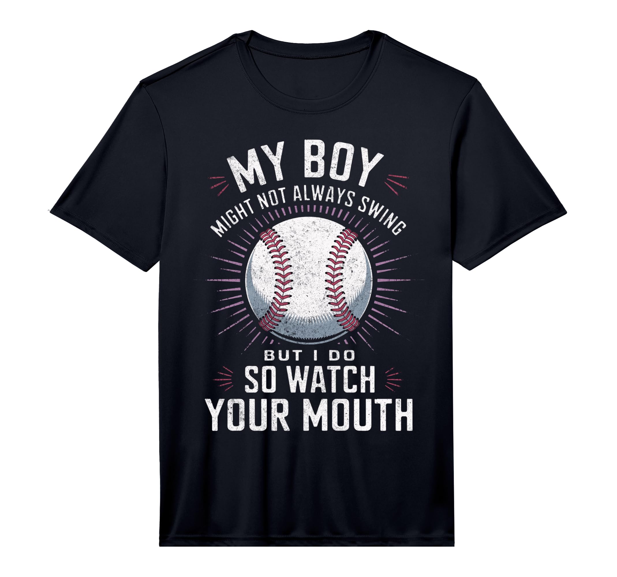 Mens My Might Not Always Swing Baseball T-Shirt - Graphic Print for Adults - T-Shirt, Sweatshirt, Hoodie