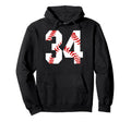 Baseball Mom 34 Jersey Baseball Jersey Hoodie - Minimalist Print Men Women - T-Shirt, Sweatshirt, Hoodie