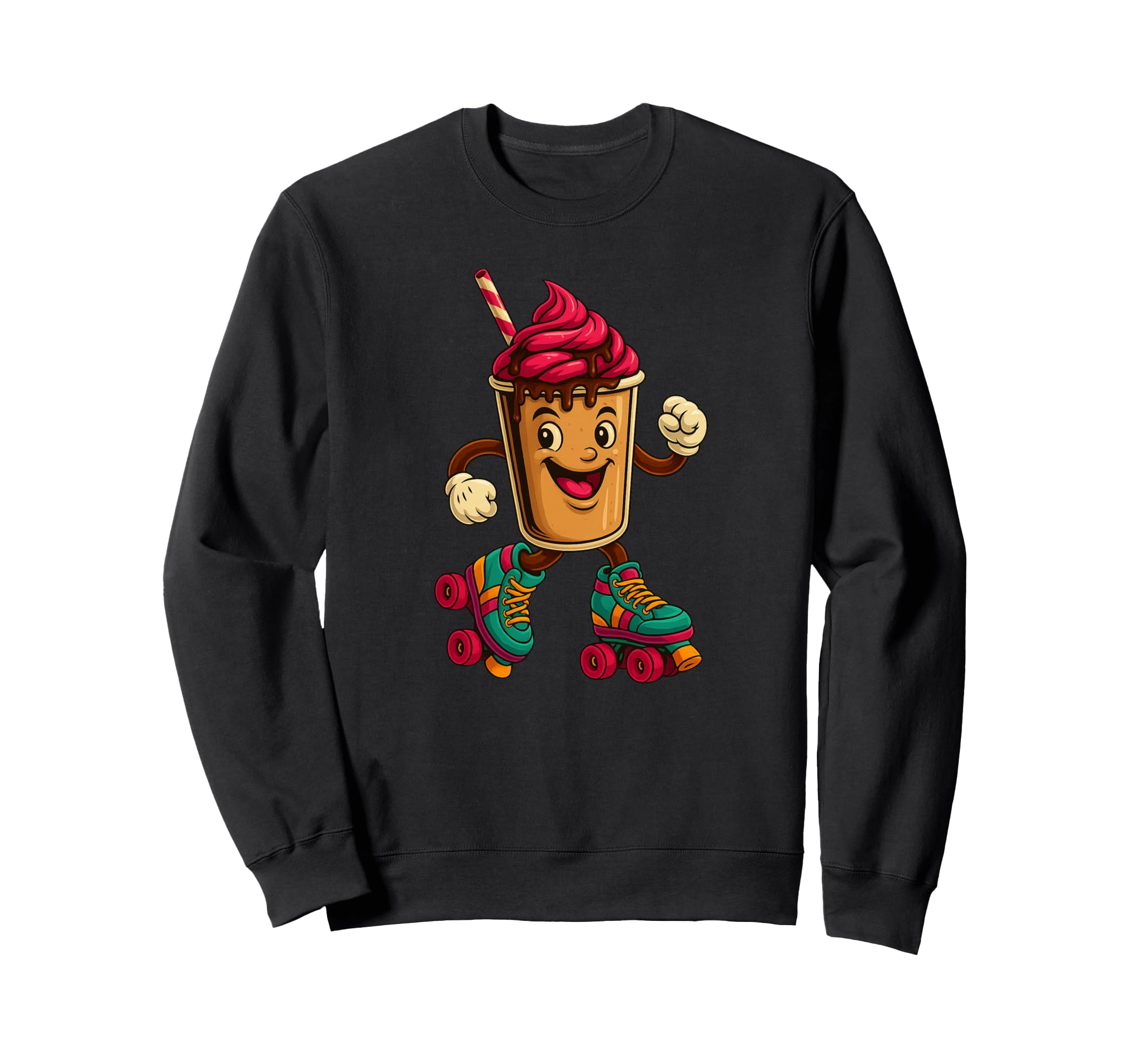 Milkshake Roller Skates Costume Sweatshirt - Novelty Apparel Unisex - T-Shirt, Sweatshirt, Hoodie