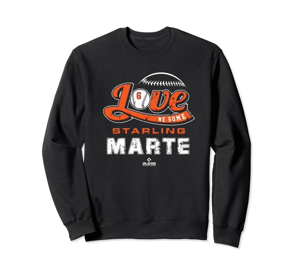 Love Me Some Starling Marte Mlbpa Sweatshirt - Aesthetic Graphic Men Women - T-Shirt, Sweatshirt, Hoodie