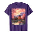 Japanese Flower Mountain View T-Shirt - Fun Novelty Design Men Women - T-Shirt, Sweatshirt, Hoodie
