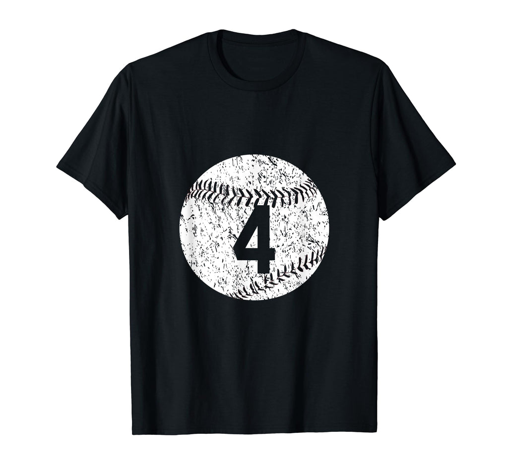 Baseball Number 4 T-Shirt - Trendy Graphic for Adults - T-Shirt, Sweatshirt, Hoodie