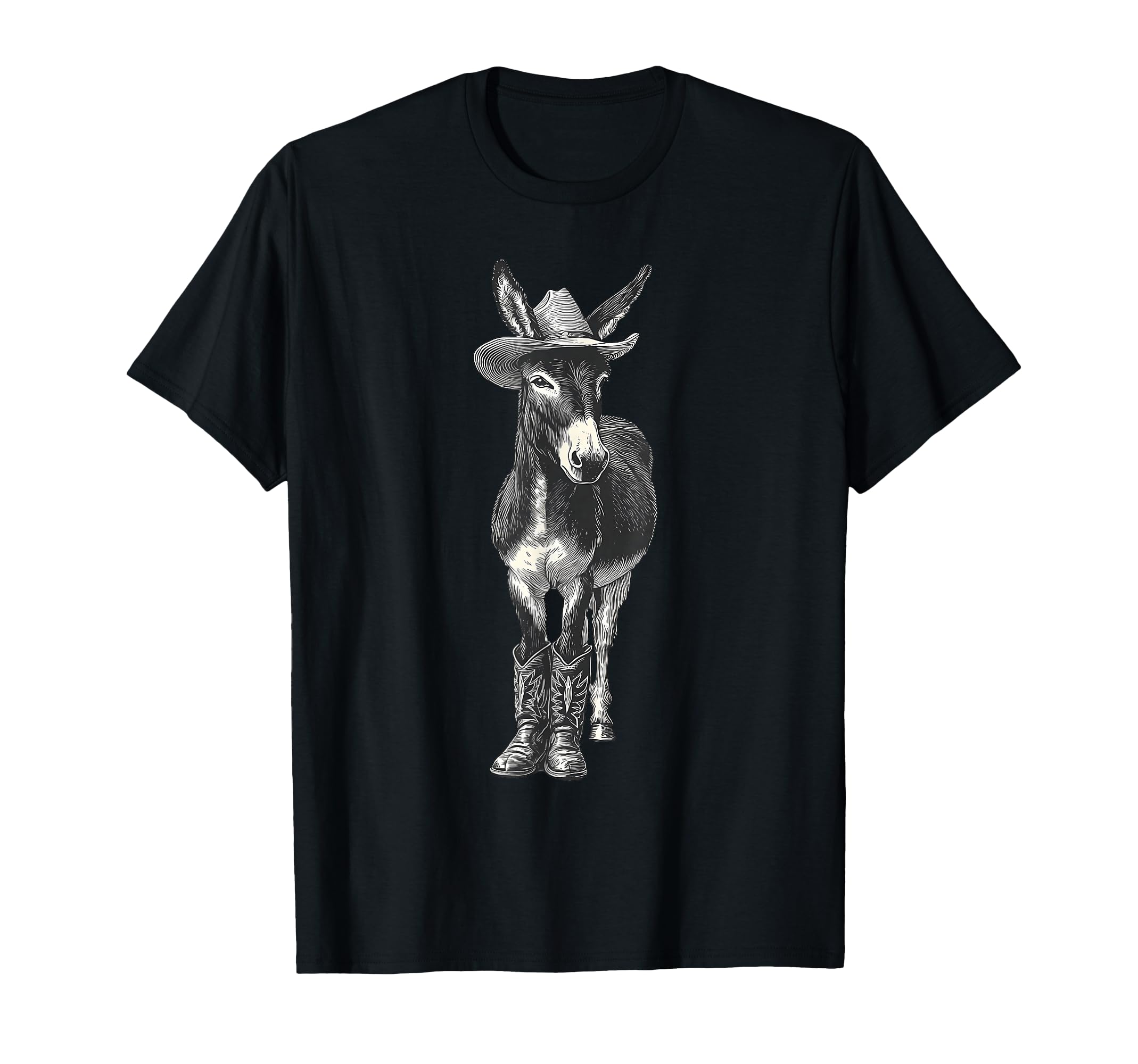 Donkey Cowboy Rodeo Cowgirl Western Country T-Shirt - Graphic Print Unisex - T-Shirt, Sweatshirt, Hoodie