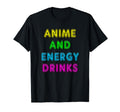 80S Neon Anime And Energy Drinks Gift T-Shirt - Minimalist Print Men Women - T-Shirt, Sweatshirt, Hoodie
