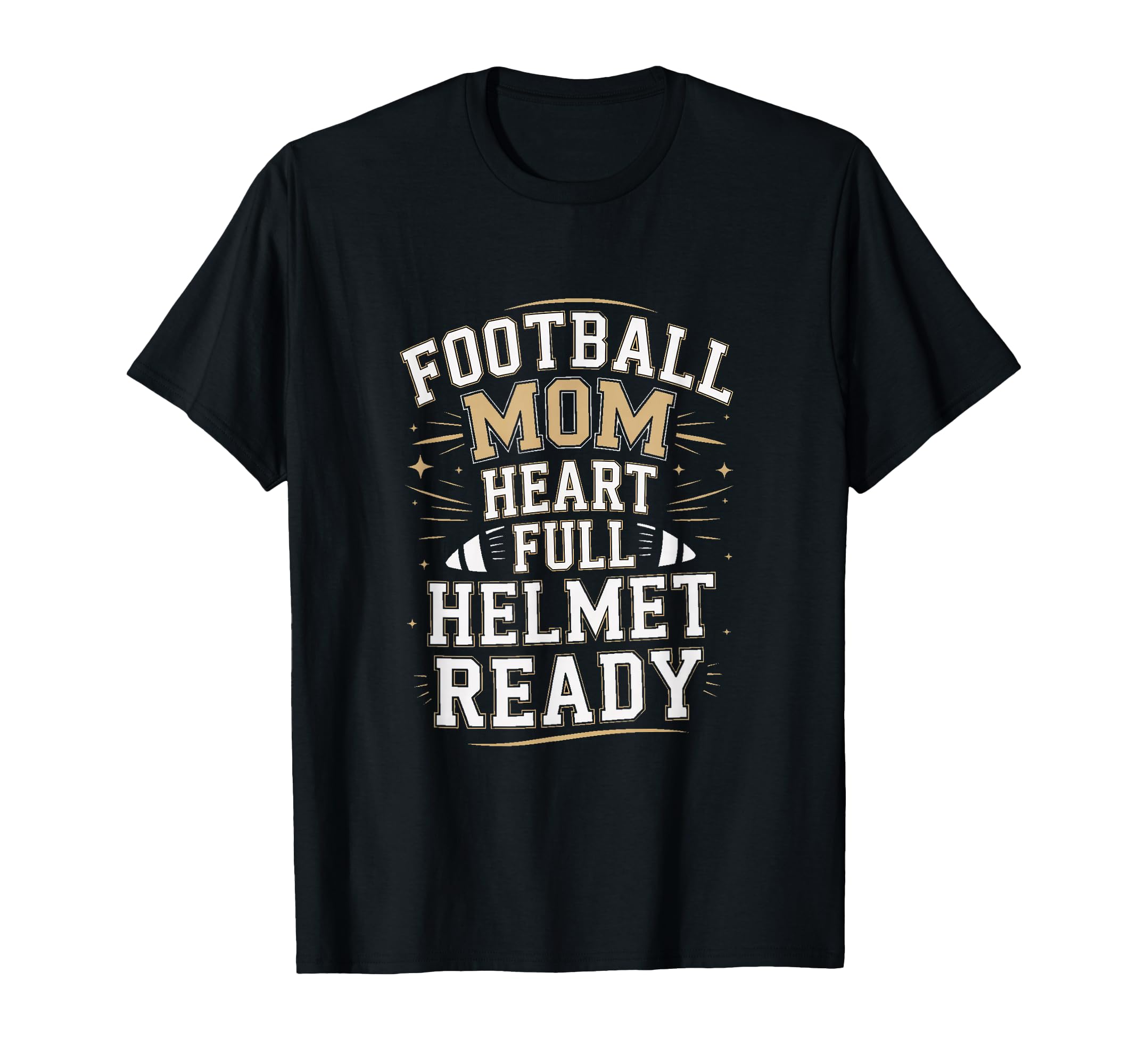 Football Mom Heart Full Helmet Ready T-Shirt - Minimalist Print Unisex - T-Shirt, Sweatshirt, Hoodie