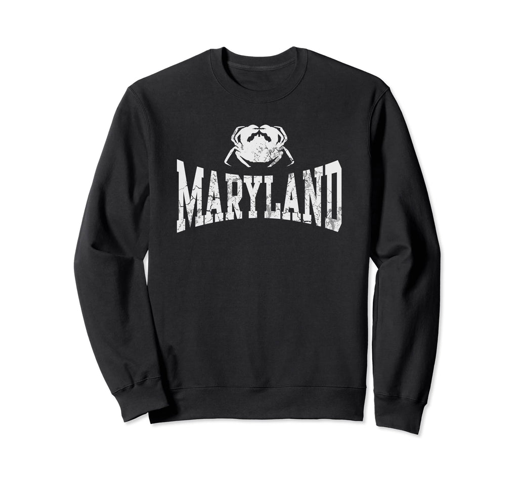 Maryland Crab Distressed Fade Sweatshirt - Casual Everyday Wear Unisex - T-Shirt, Sweatshirt, Hoodie