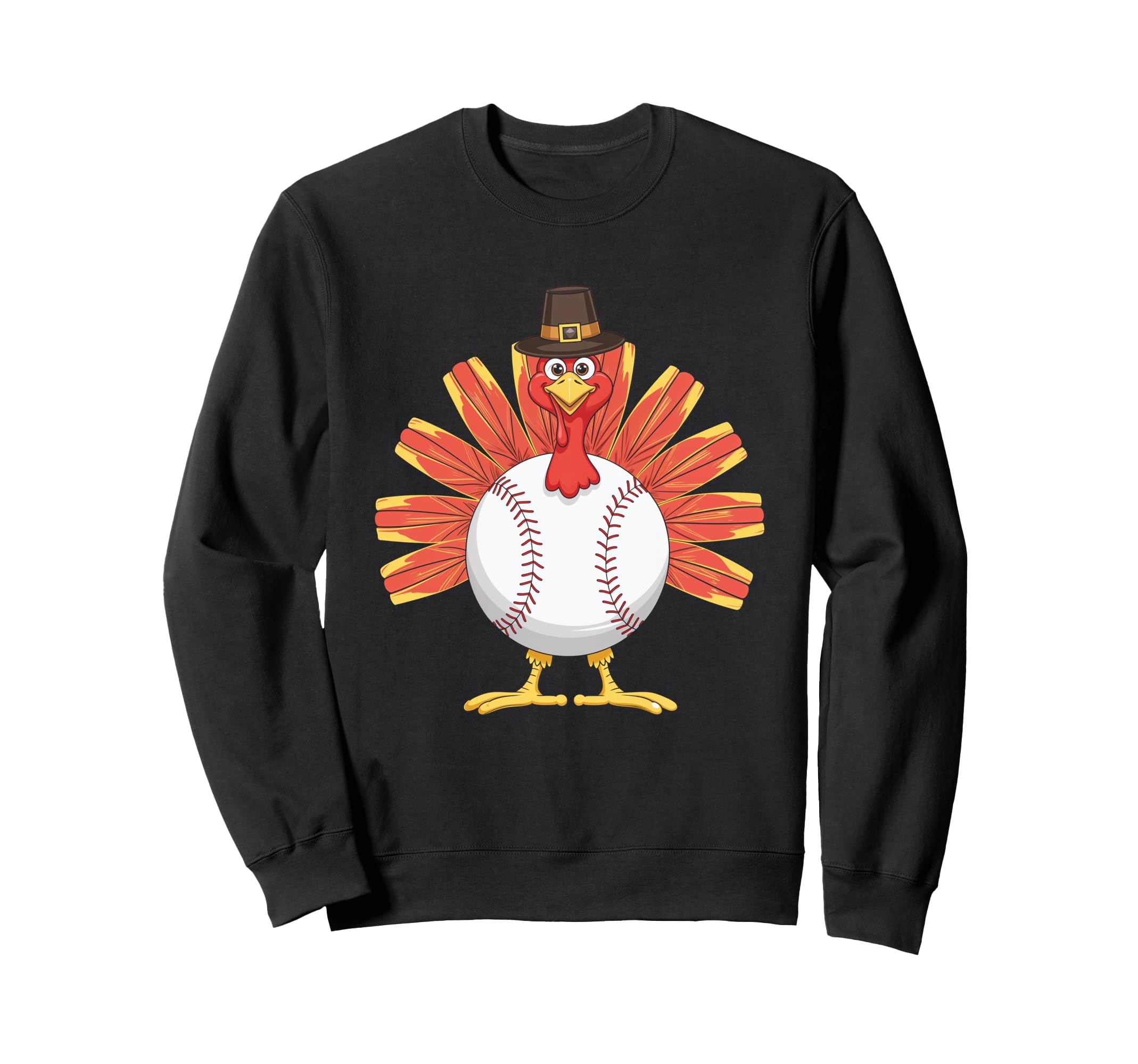Baseball Turkey Thanksgiving Fun Sweatshirt - Novelty Apparel Men Women - T-Shirt, Sweatshirt, Hoodie