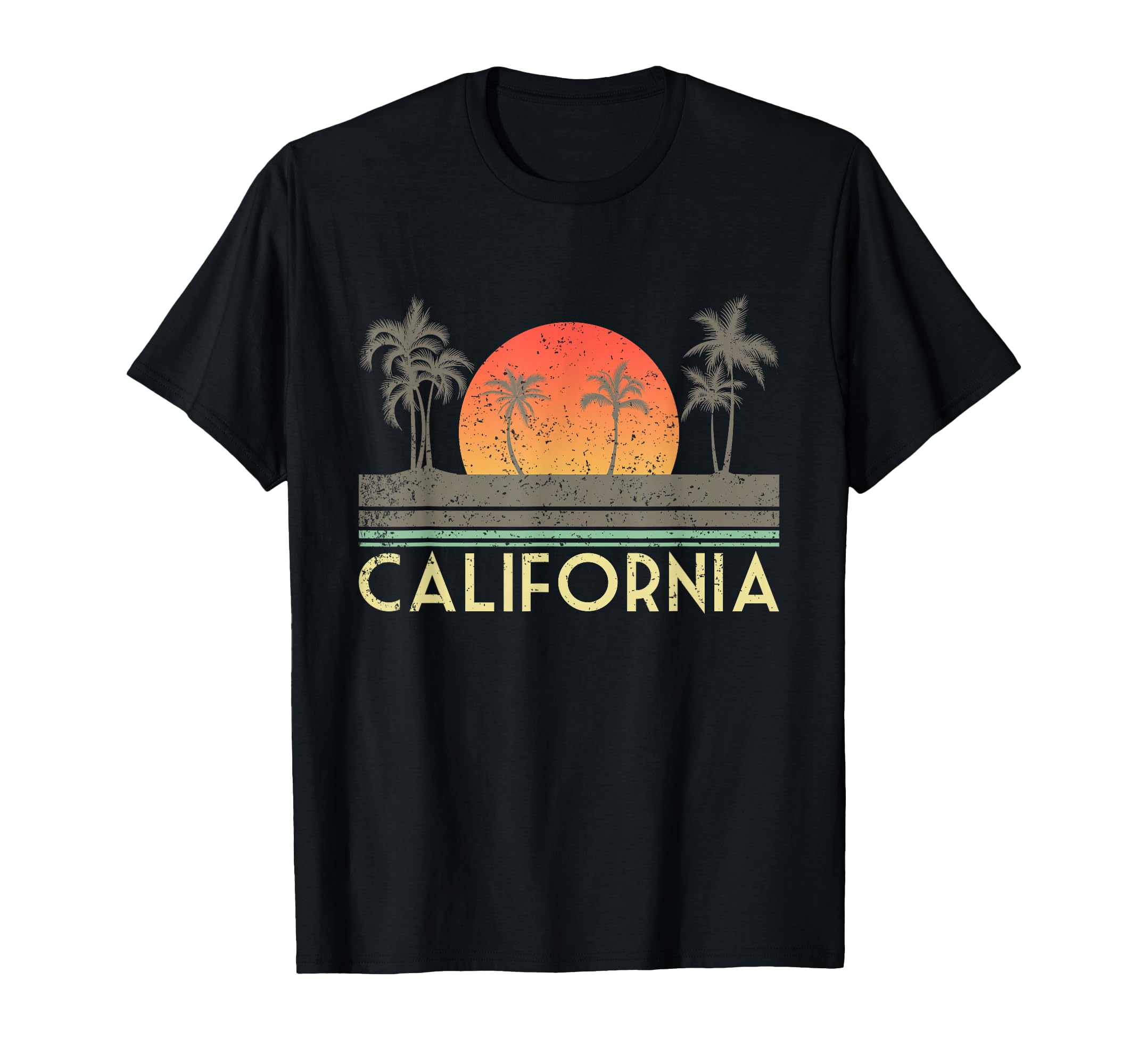 Summer Vacation Palm Trees Sunset T-Shirt - Minimalist Print for Adults - T-Shirt, Sweatshirt, Hoodie