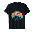 Scary Horror Movie Hockey Mask Sunset T-Shirt - Trendy Graphic for Adults - T-Shirt, Sweatshirt, Hoodie