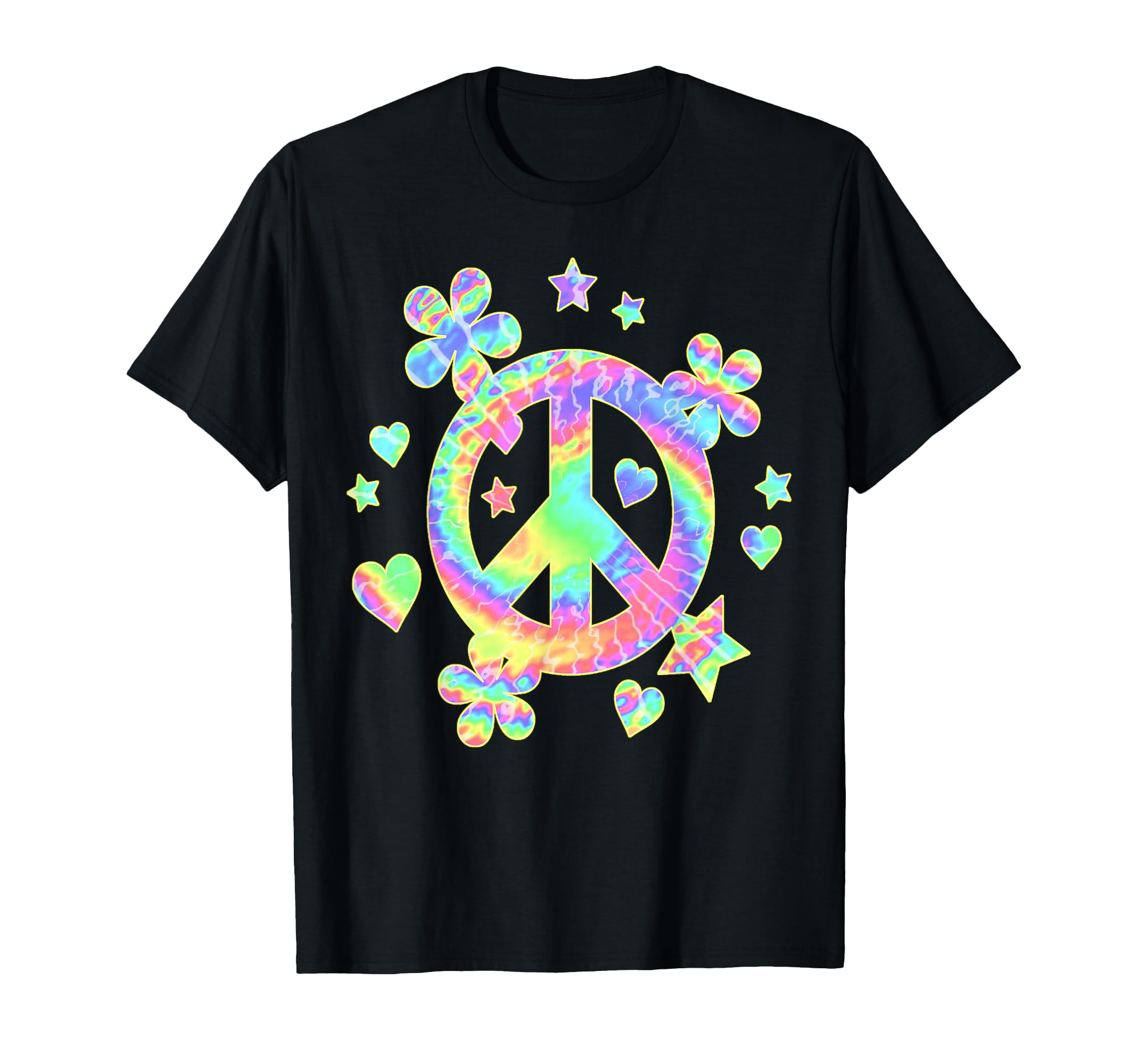 Tie Dye Peace Sign Love Colorful Tye Dye T-Shirt - Streetwear Style Unisex - T-Shirt, Sweatshirt, Hoodie