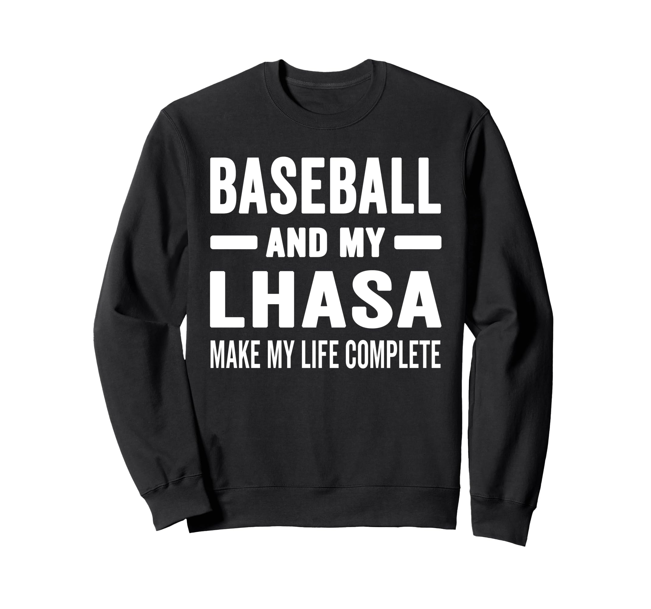 Baseball And My Lhasa Mama Dog Lover Sweatshirt - Graphic Print for Adults - T-Shirt, Sweatshirt, Hoodie