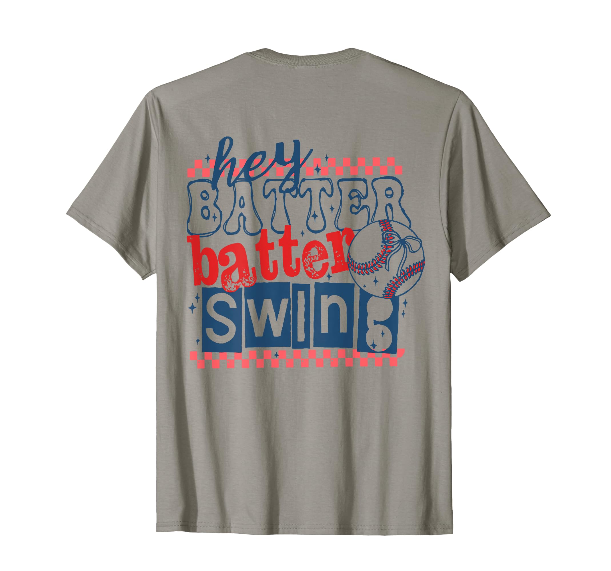 Hey Batter Batter Swing Baseball Back T-Shirt - Custom Art Print Men Women - T-Shirt, Sweatshirt, Hoodie