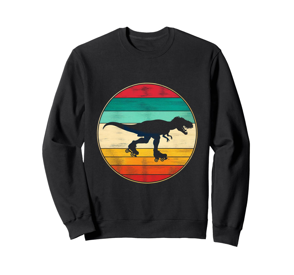 Dinosaur Roller Skate T Rex Dino Sweatshirt - Graphic Print Unisex - T-Shirt, Sweatshirt, Hoodie