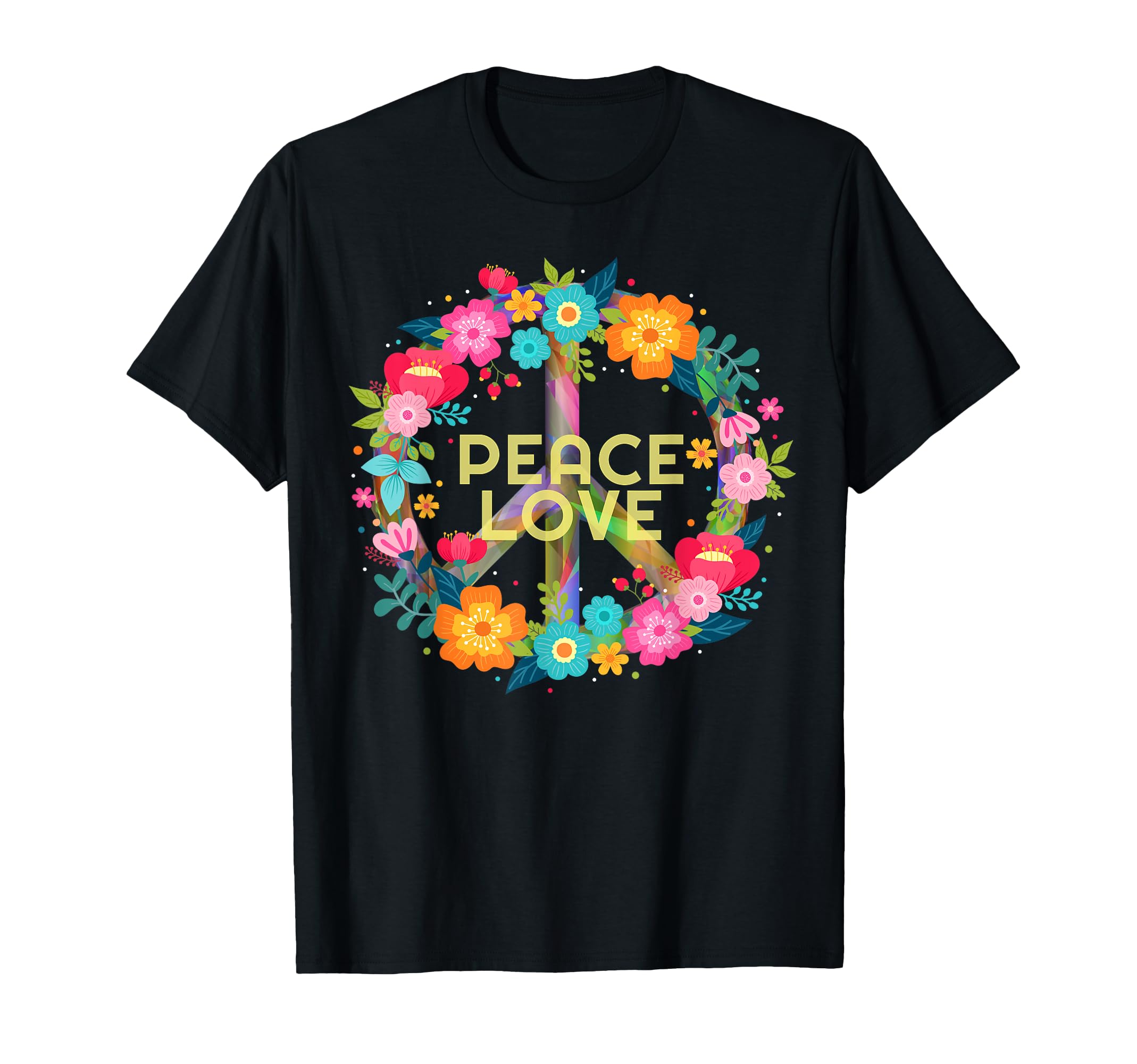 Peace Love Hippie Costume Tie Die 60S T-Shirt - Custom Art Print Men Women - T-Shirt, Sweatshirt, Hoodie