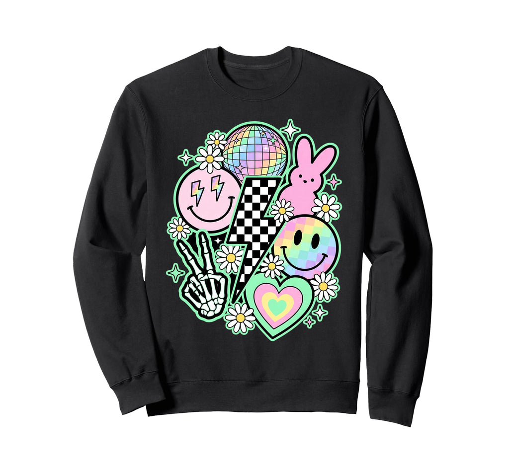 Pastel Groovy Y2K Aesthetic Sweatshirt - Casual Everyday Wear Unisex - T-Shirt, Sweatshirt, Hoodie