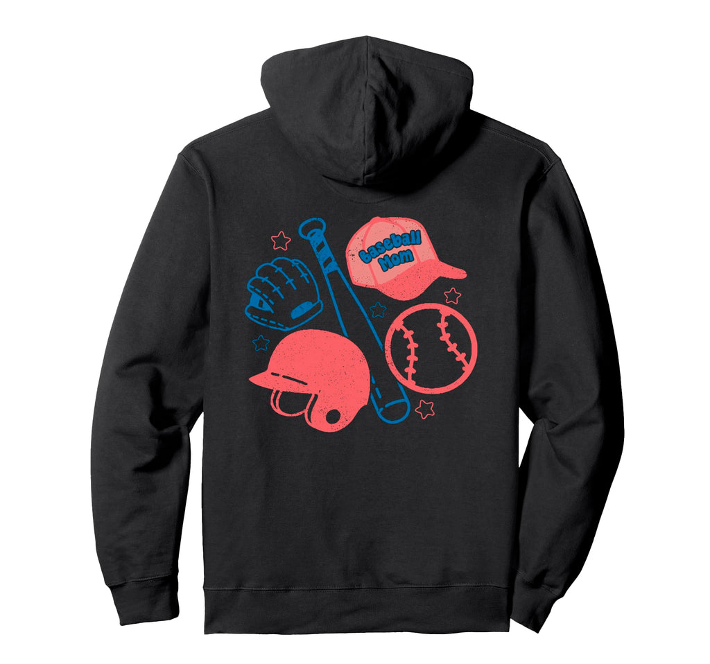 Baseball Mom Doodle Hoodie - Trendy Graphic Unisex - T-Shirt, Sweatshirt, Hoodie