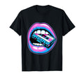 Nostalgic 80S Vibes Vibrant Lips And T-Shirt - Custom Art Print for Adults - T-Shirt, Sweatshirt, Hoodie