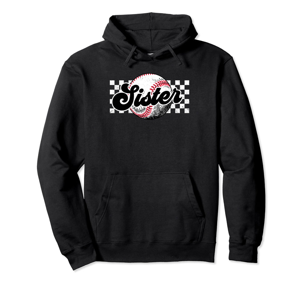 Baseball Sister T Ball Little Sister Hoodie - Graphic Print for Adults - T-Shirt, Sweatshirt, Hoodie