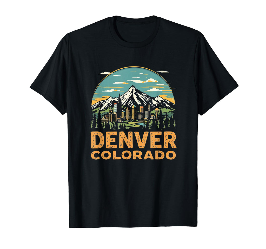 Denver Colorado Sunset Skyline T-Shirt - Minimalist Print for Adults - T-Shirt, Sweatshirt, Hoodie