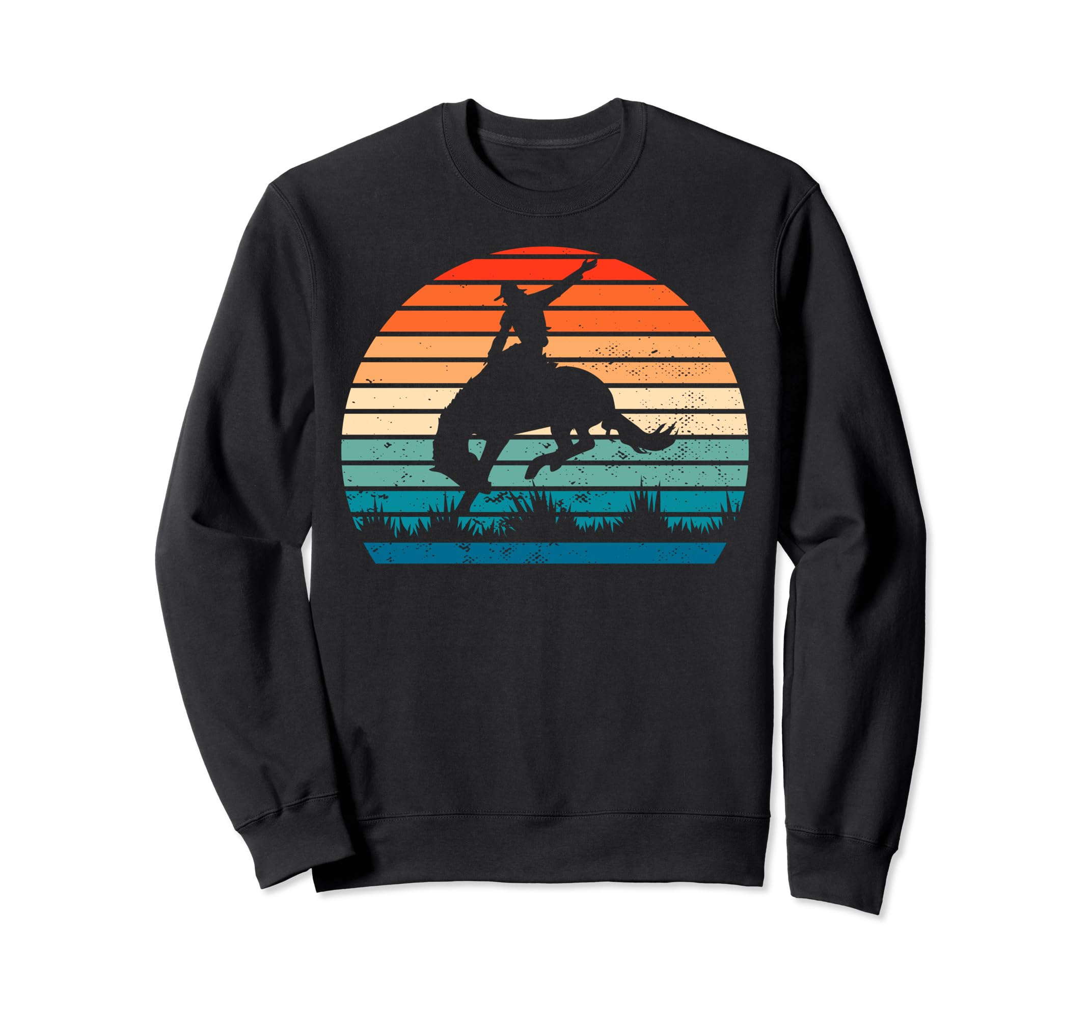 Cowboy Rodeo Bucking Horse Riding Sweatshirt - Unique Graphic for Adults - T-Shirt, Sweatshirt, Hoodie