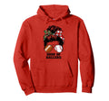 Mom Ballers Messy Bun Football Mom Hoodie - Unique Graphic for Adults - T-Shirt, Sweatshirt, Hoodie