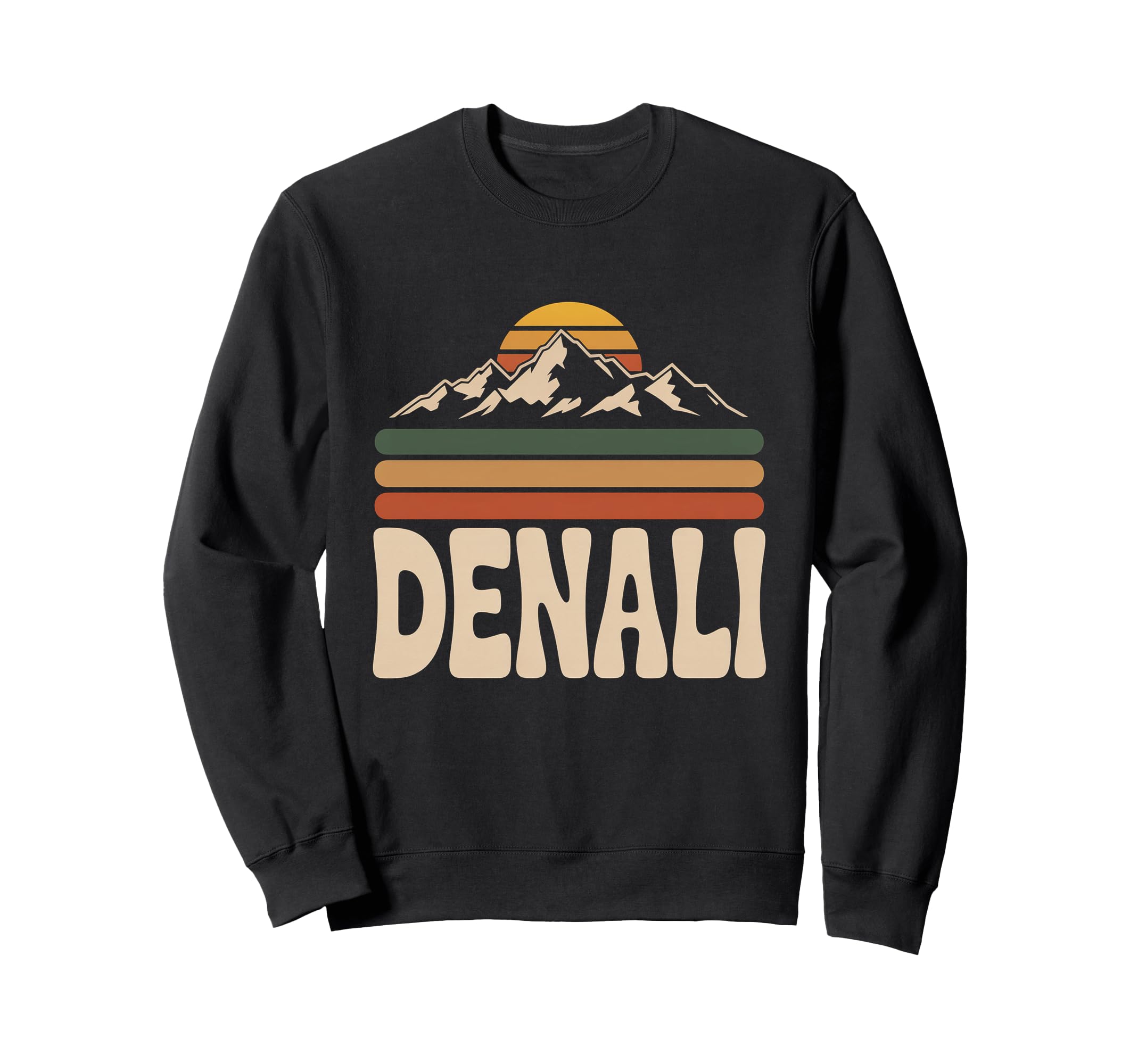 Denali National Park Sunset 70S Alaska Sweatshirt - Custom Art Print Unisex - T-Shirt, Sweatshirt, Hoodie