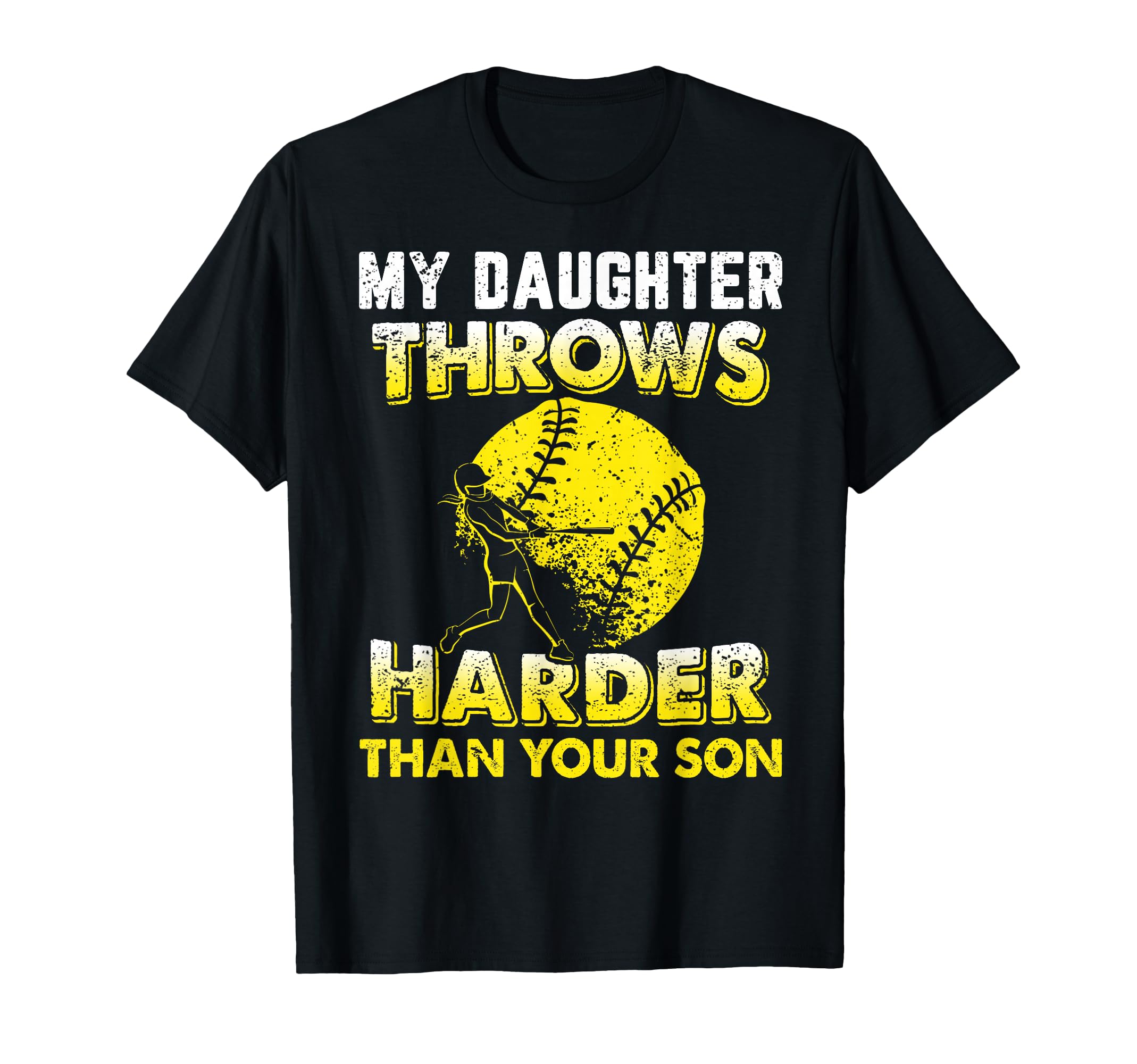 Funny Softball Dad Shirts My Daughter T-Shirt - Minimalist Print Unisex - T-Shirt, Sweatshirt, Hoodie
