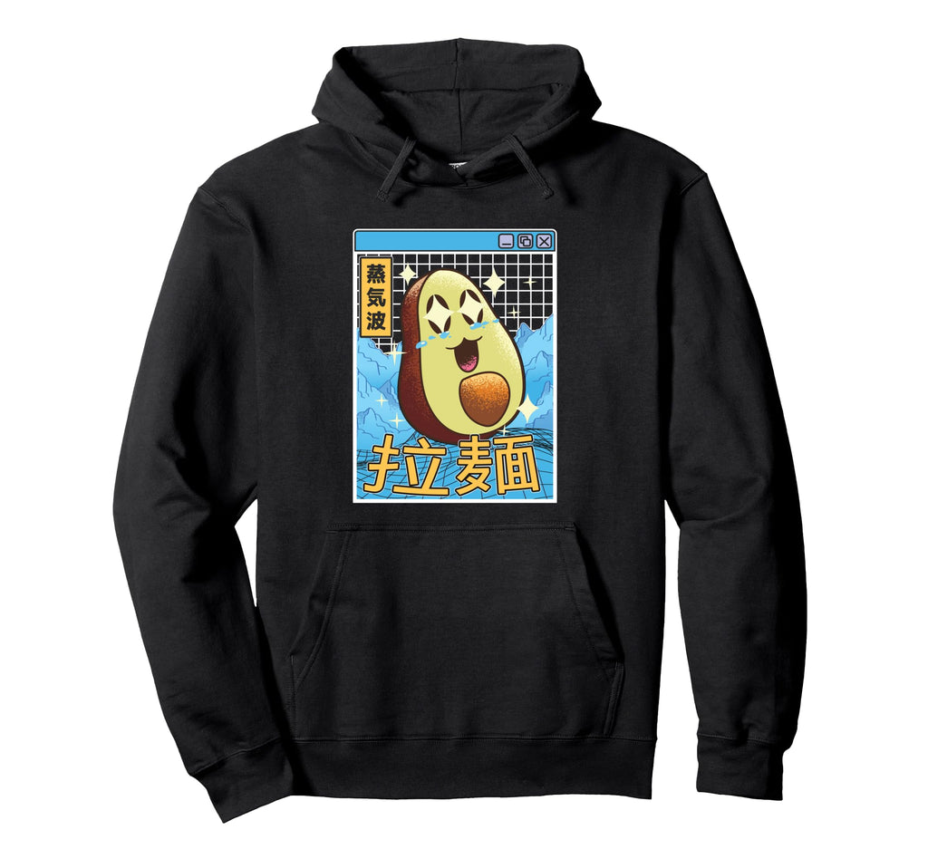 Japanese Avocado Kawaii Vaporwave Aesthetic Hoodie - Graphic Print Unisex - T-Shirt, Sweatshirt, Hoodie