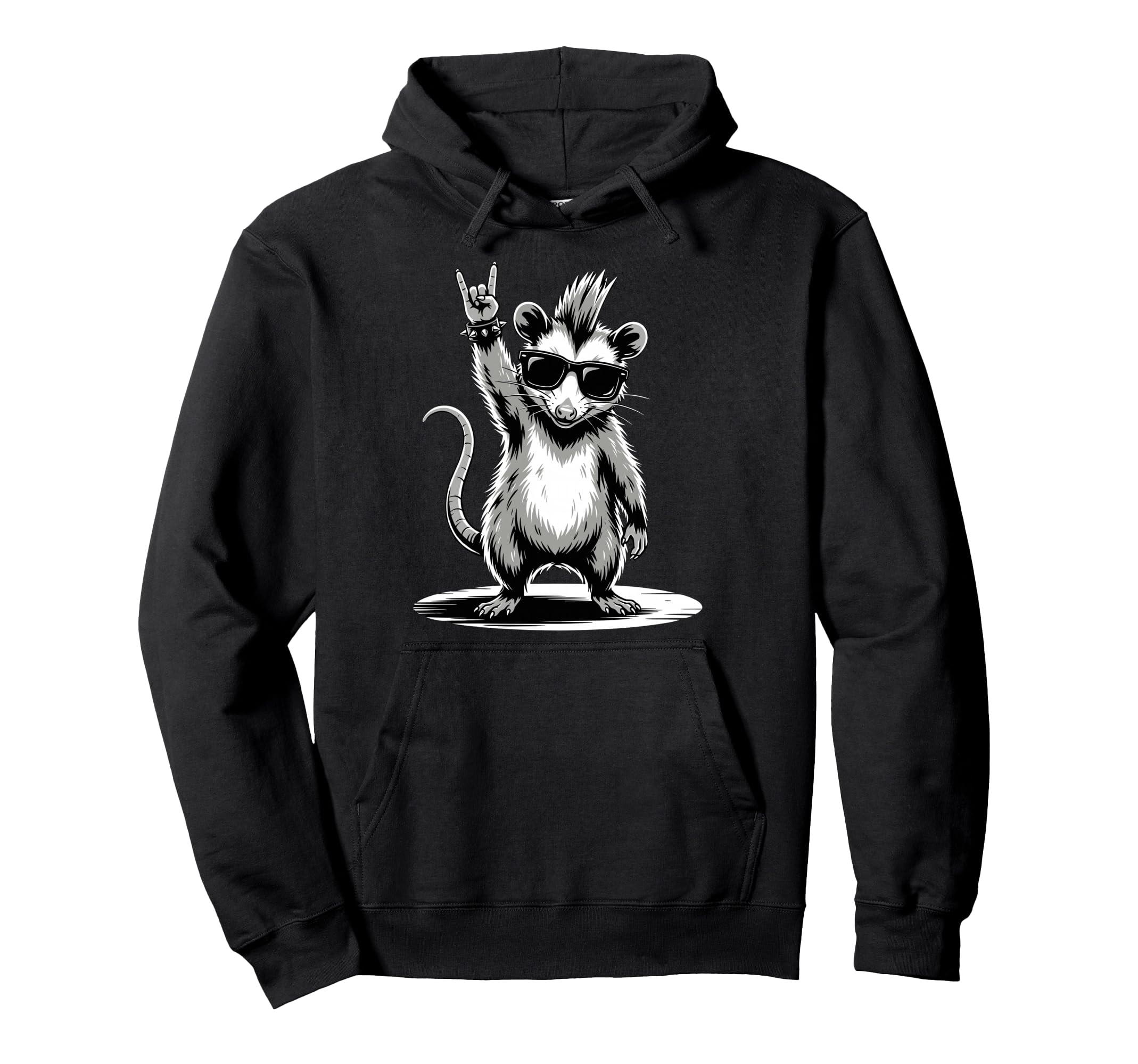 Funny Opossum Loving Rock And Roll Heavy Hoodie - Trendy Graphic Men Women - T-Shirt, Sweatshirt, Hoodie