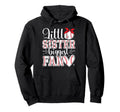 Little Sister Biggest Fan Baseball Lil Hoodie - Minimalist Print Men Women - T-Shirt, Sweatshirt, Hoodie