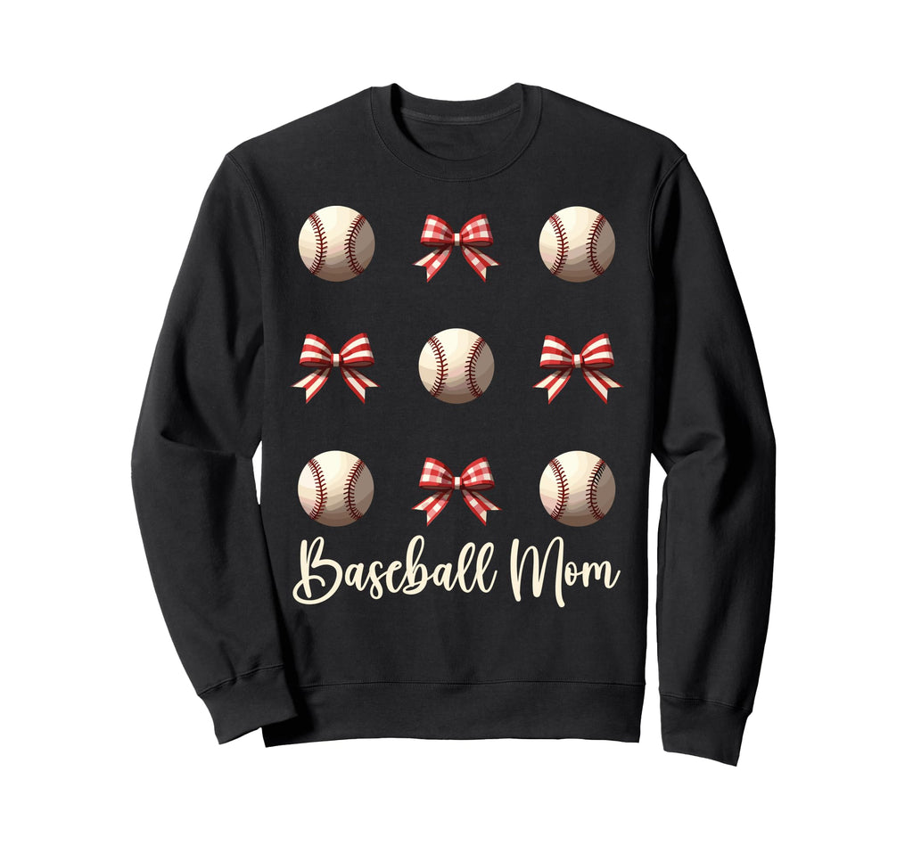 Baseball Mom Funny Coquette Bow Sweatshirt - Trendy Graphic Men Women - T-Shirt, Sweatshirt, Hoodie