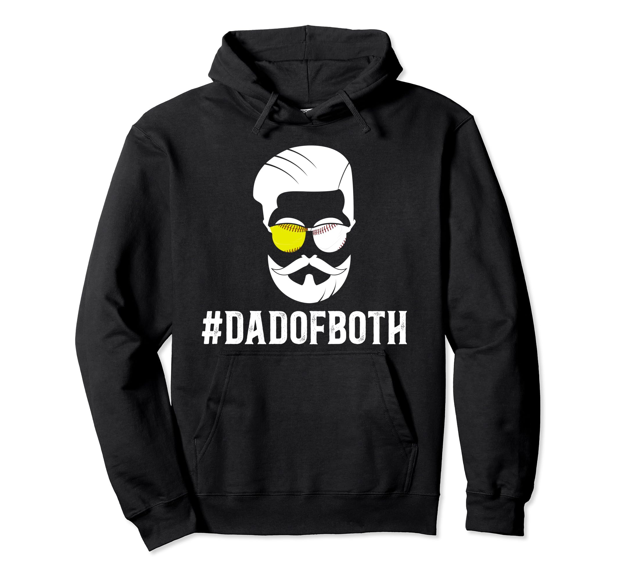 Dad Both Beard Baseball Softball Dad Hoodie - Aesthetic Graphic Unisex - T-Shirt, Sweatshirt, Hoodie