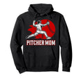 Baseball Pitcher Mom Baseball Hoodie - Casual Everyday Wear for Adults - T-Shirt, Sweatshirt, Hoodie