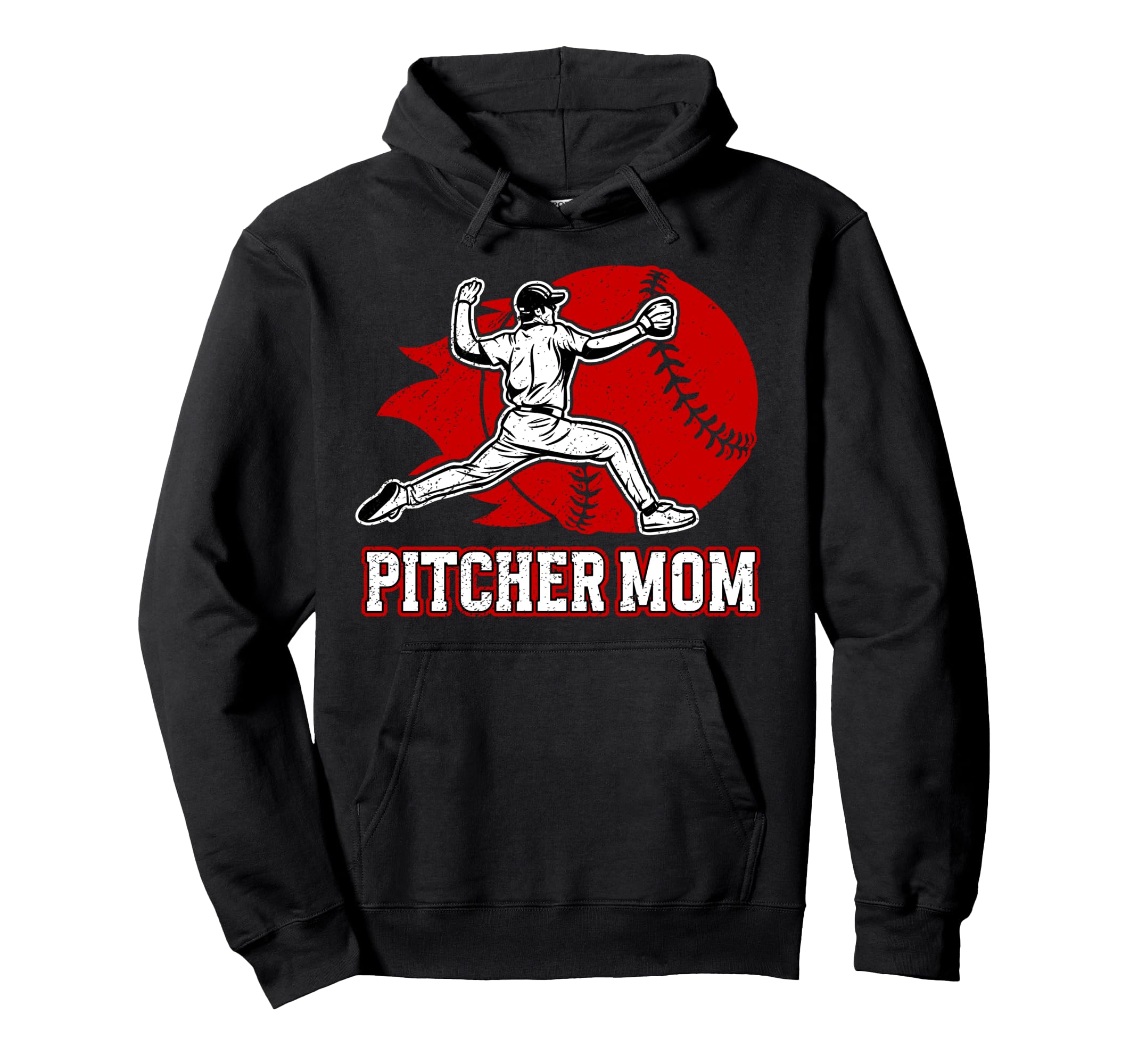 Baseball Pitcher Mom Baseball Hoodie - Casual Everyday Wear for Adults - T-Shirt, Sweatshirt, Hoodie