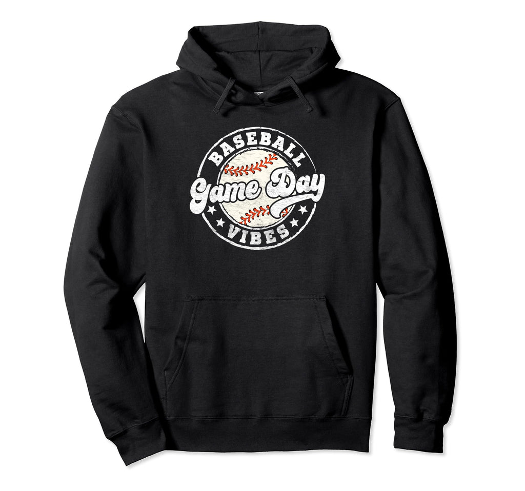 Baseball Game Day Vibes Matching Hoodie - Fun Novelty Design Men Women - T-Shirt, Sweatshirt, Hoodie